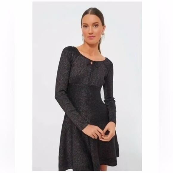 Tuckernuck | Hyacinth House Sparkly Metallic Knit Selena Dress Size XS Stretch - Picture 2 of 7